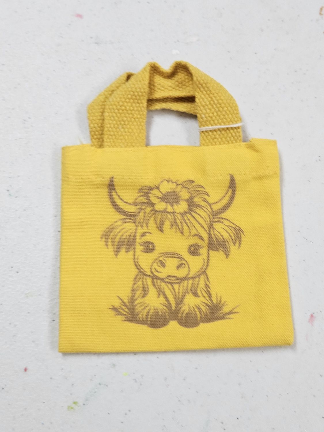Highland Cow Yellow Tote
