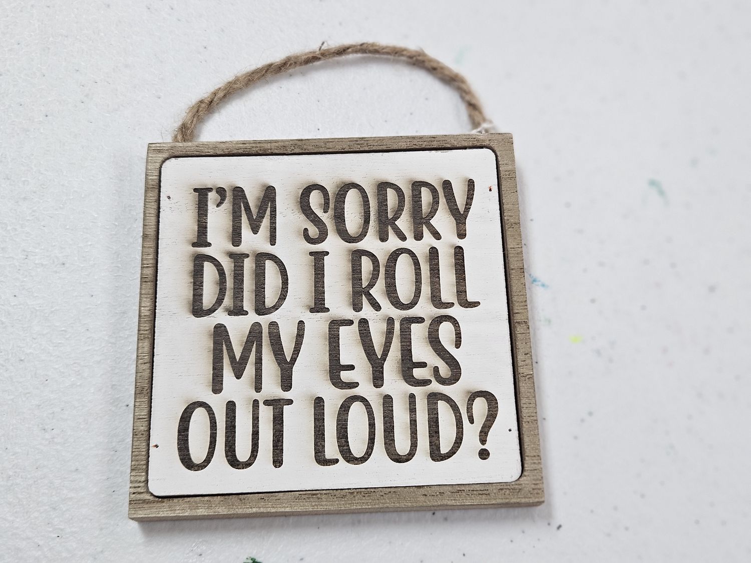 Did I Roll My Eyes Small White Sign