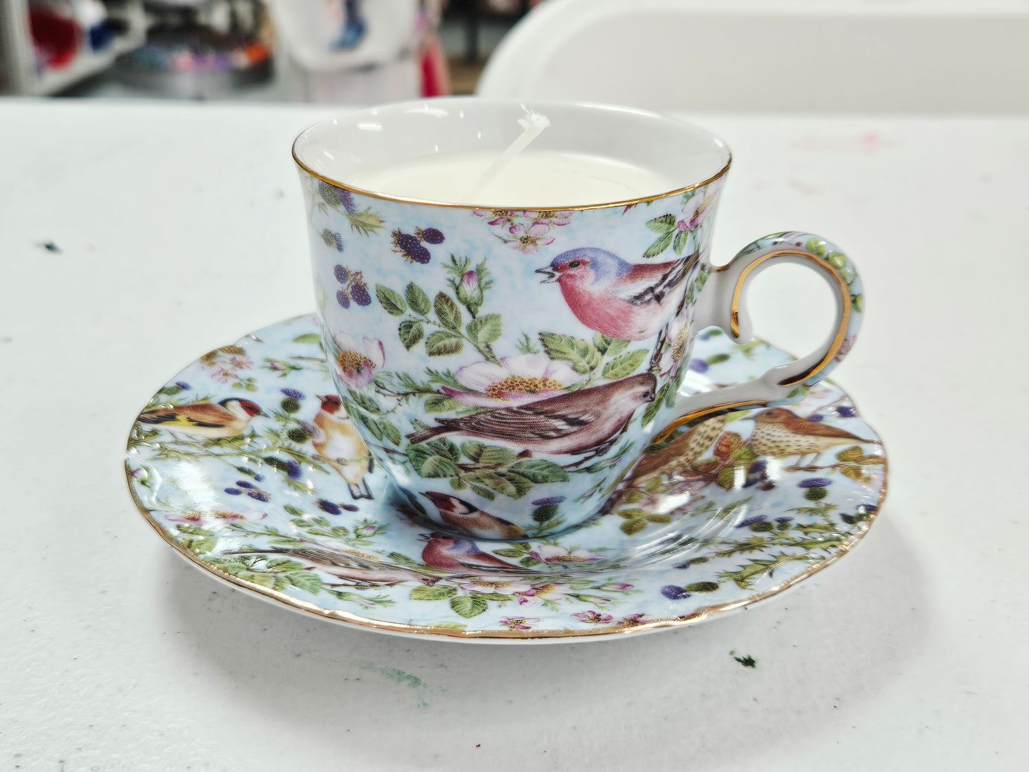 Tea Cup &amp; Saucer Shrinrin Yoku/Citrus Bloom Candle