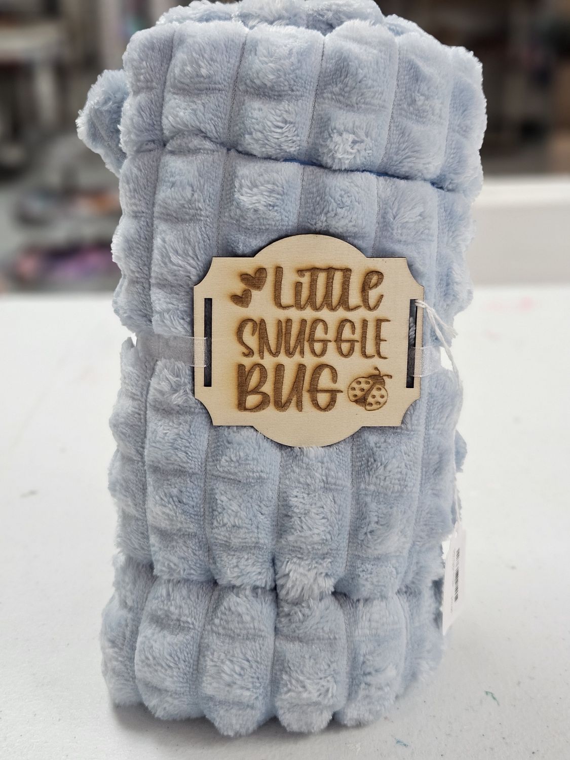 Baby Blanket Snuggle Bug Lt Blue
