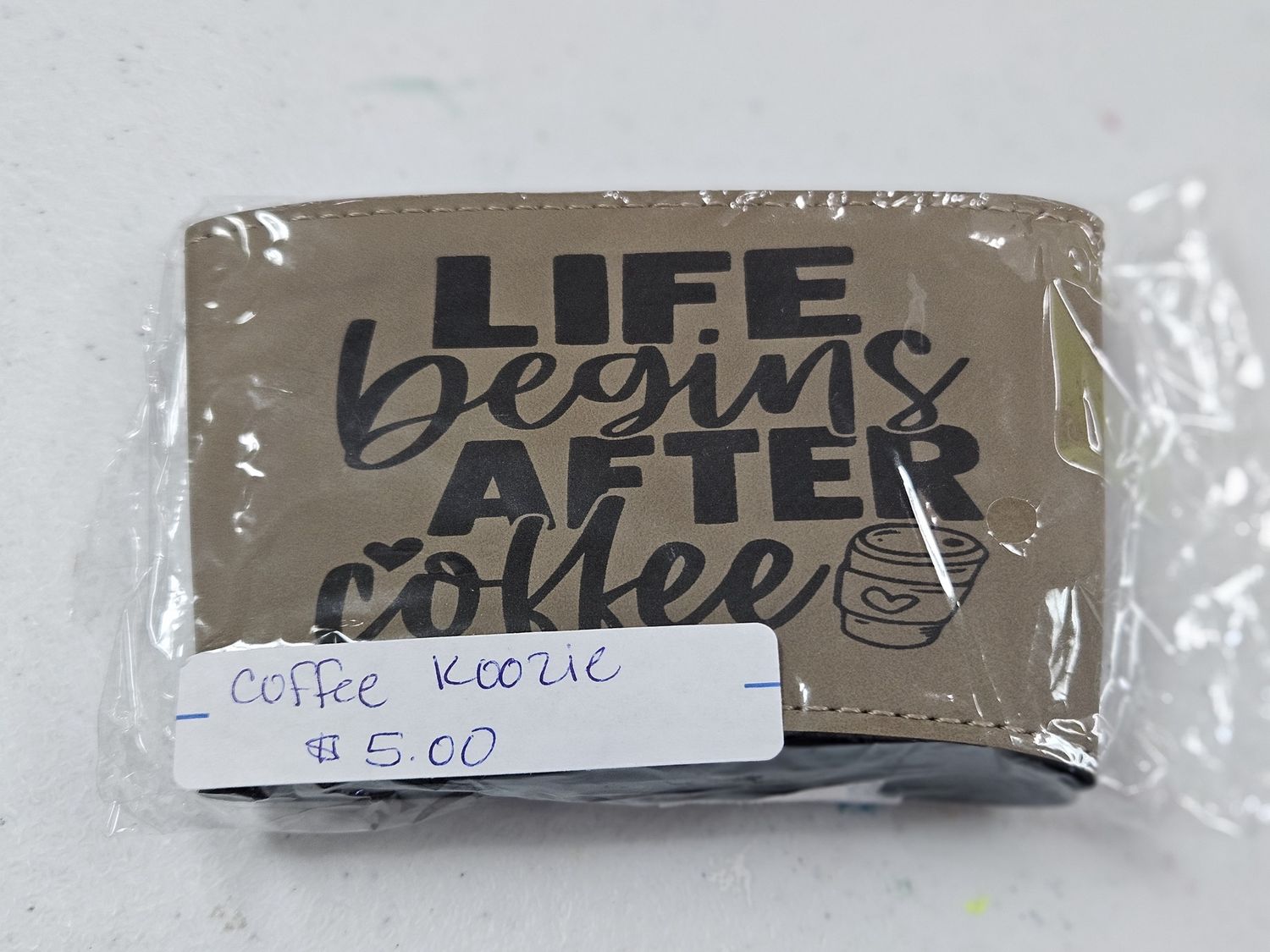 Life Begins After Coffee Holder Lt Brown