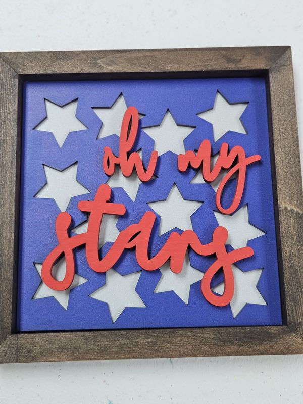 Oh My Stars Square Sign