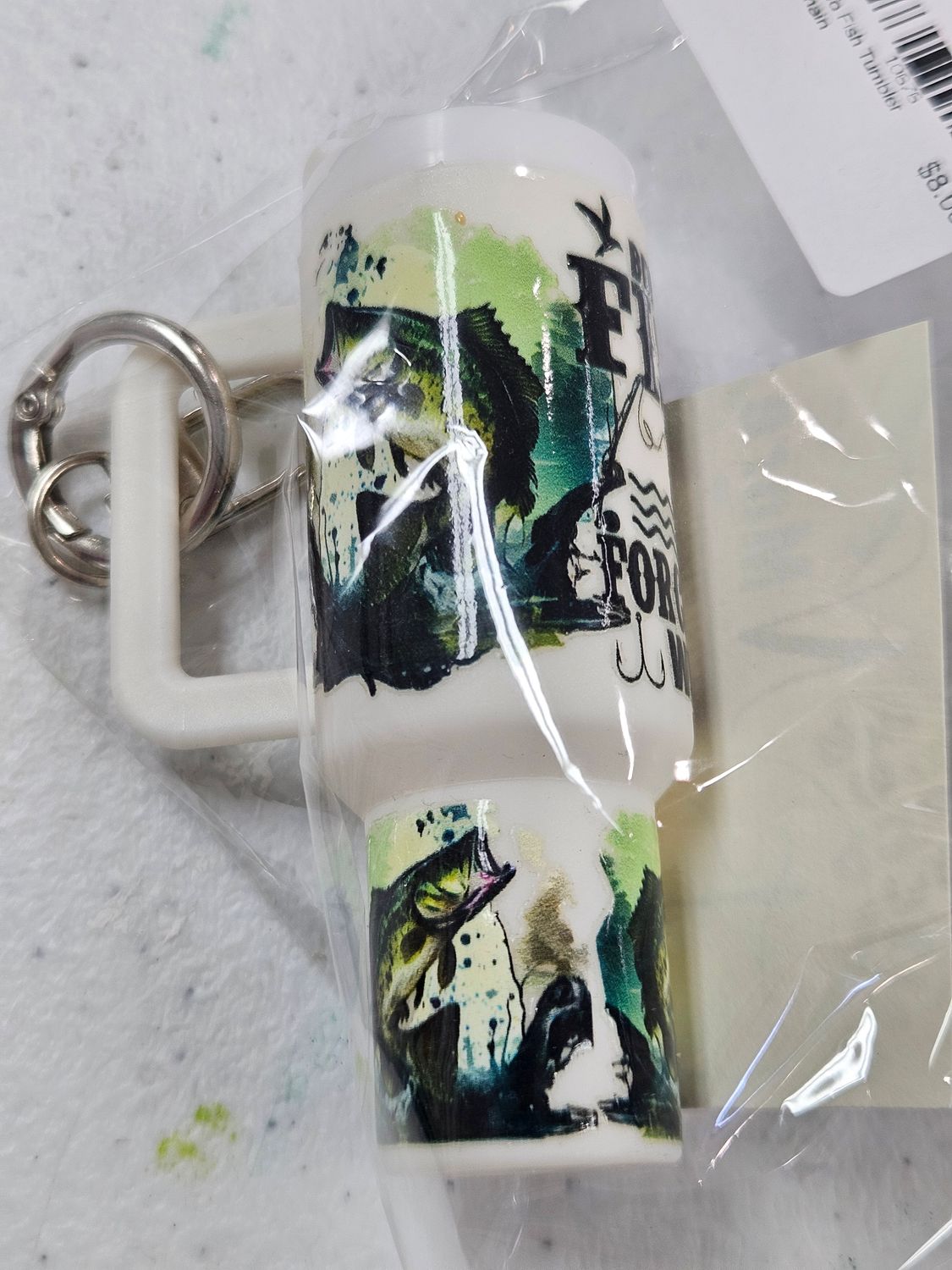 Born To Fish Tumbler Keychain
