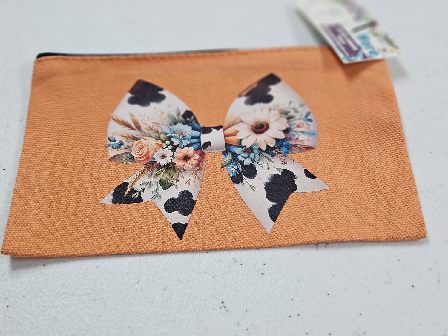 Bow Zipper Bag Orange