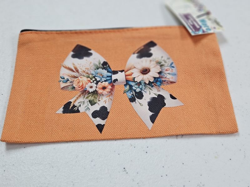 Bow Zipper Bag Orange