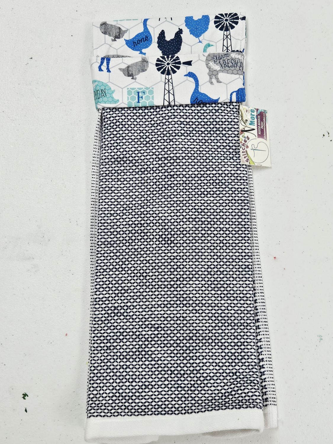 Blue/Grey Farm Kitchen Towel