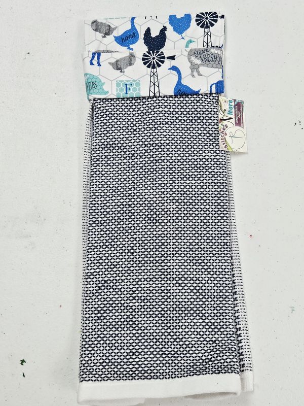 Blue/Grey Farm Kitchen Towel