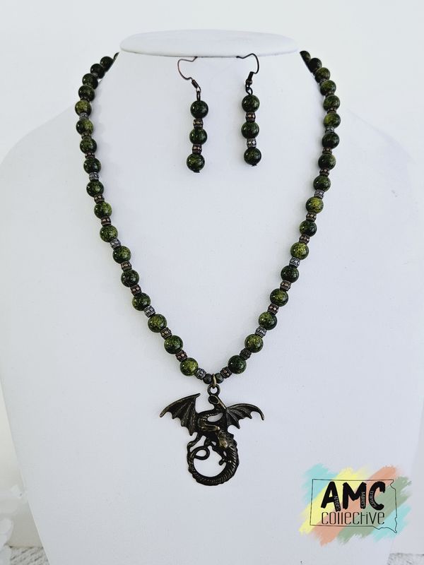 Dragon Necklace &amp; Earring Set