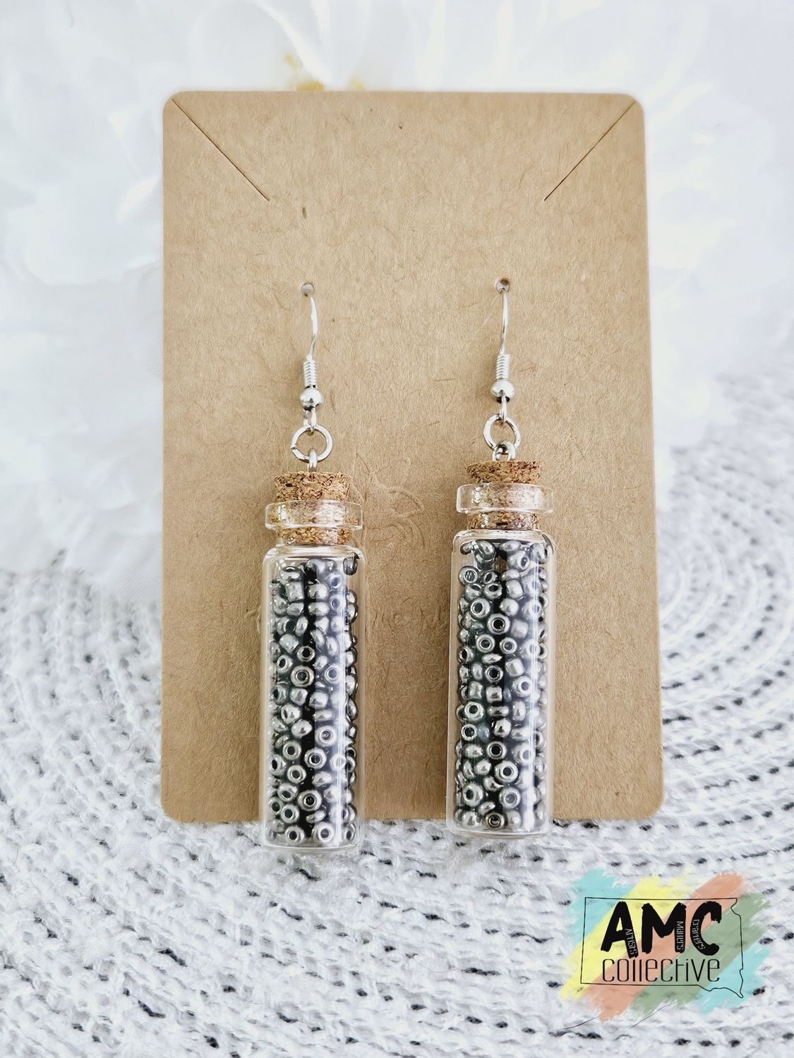 Beads in Glass Jar Earrings