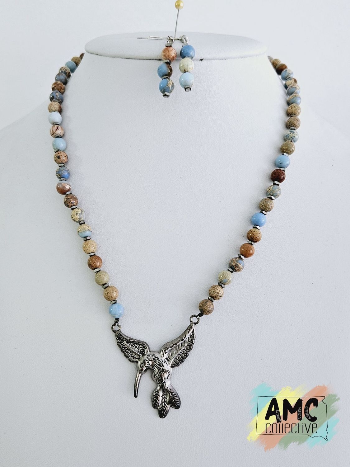Hummingbird Necklace &amp; Earring Set