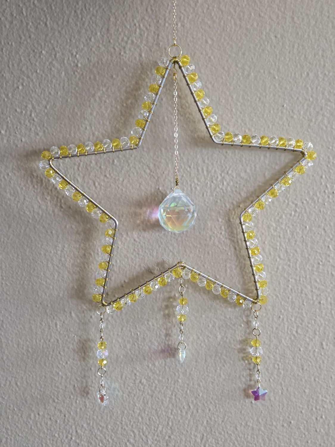 Star Suncatcher - Yellow/White