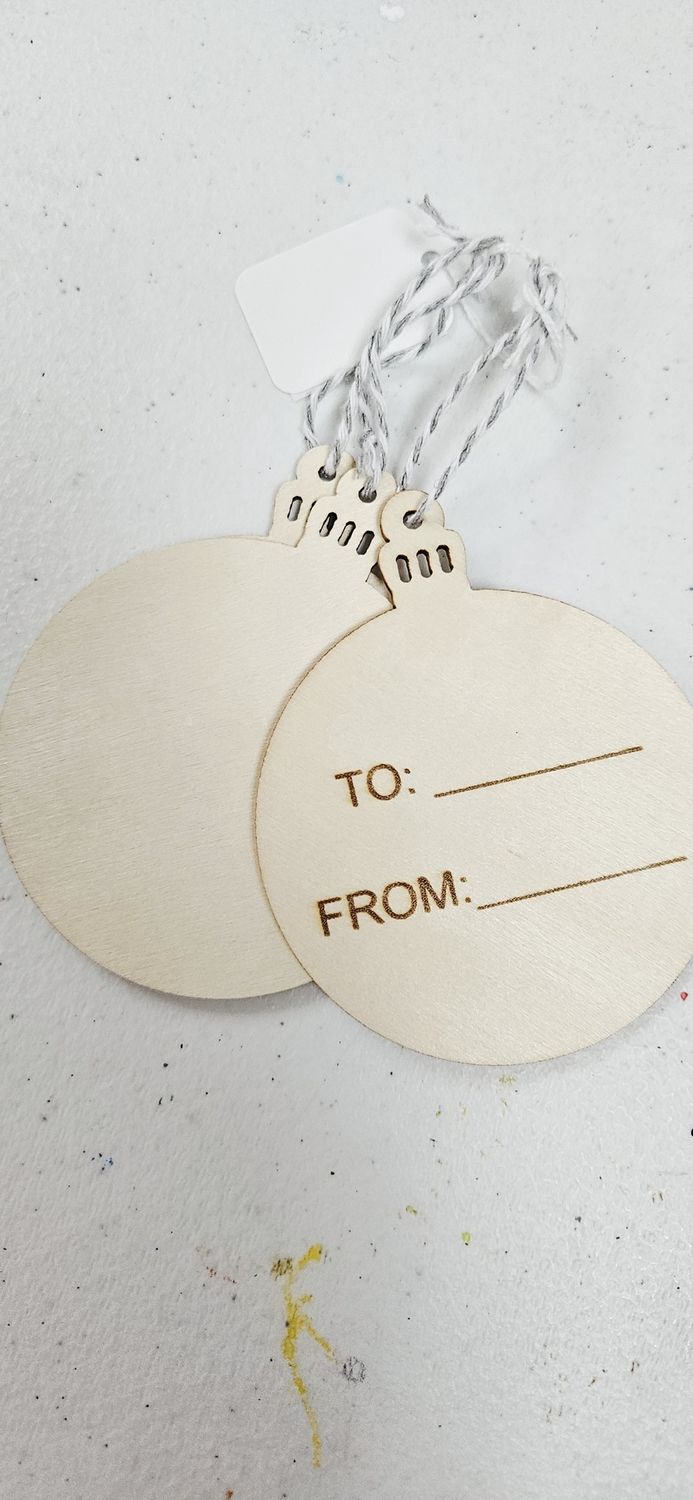 To From Round/Snowflake Gift Tags