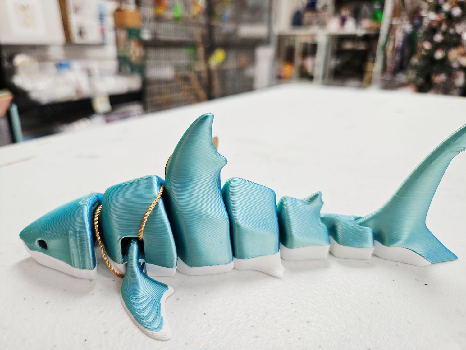 Mint Green 3D Shark