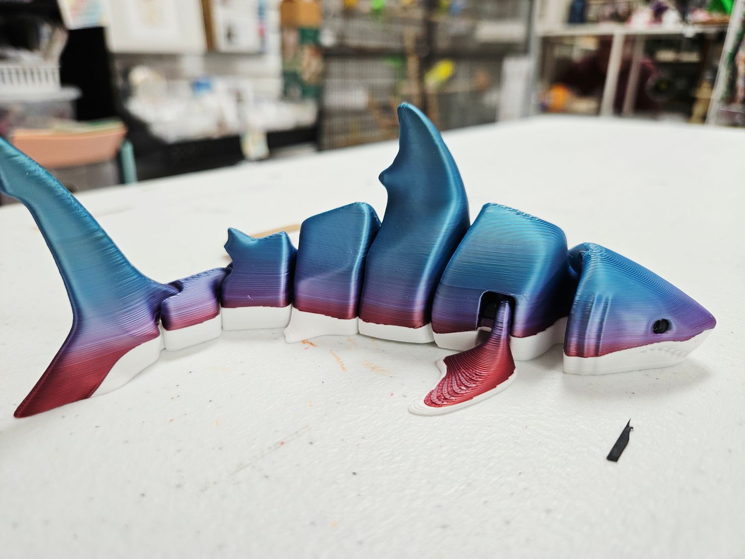 Blue/Purple/Red 3D Shark