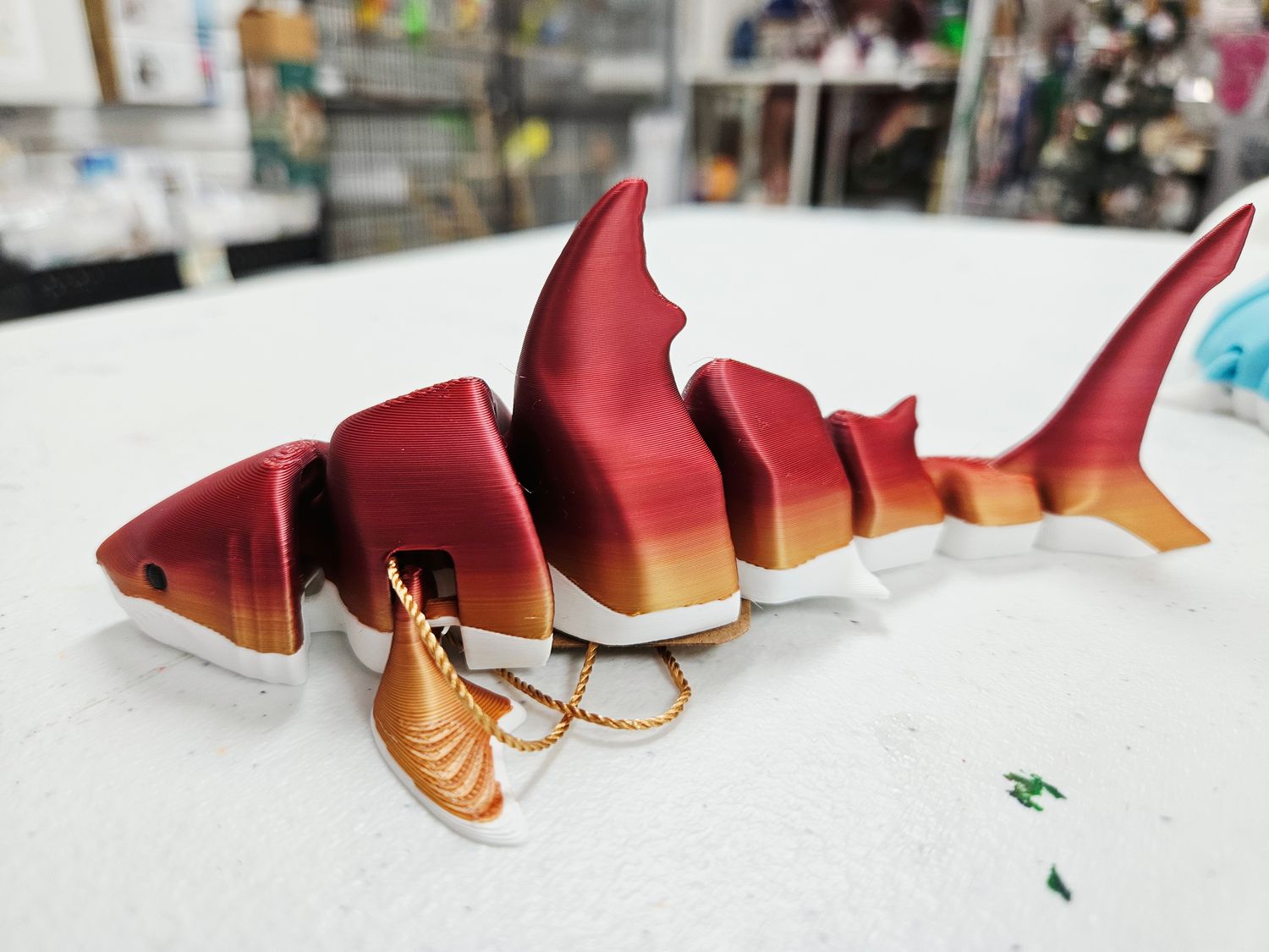 Red/Rust 3D Shark