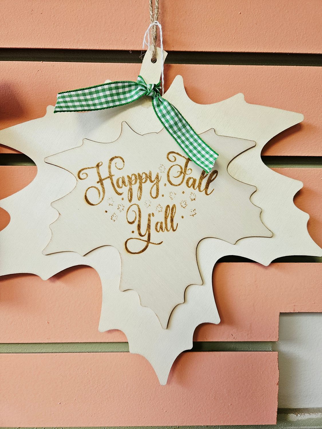 Happy Fall Leaf Sign