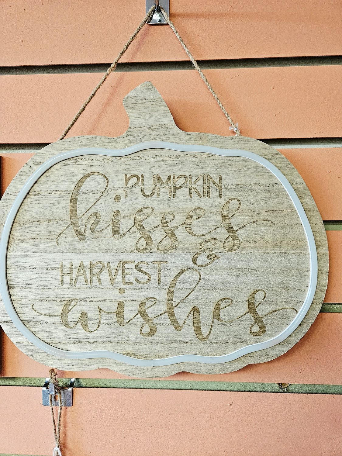 Light Up Pumpkin Kisses Wishes Sign