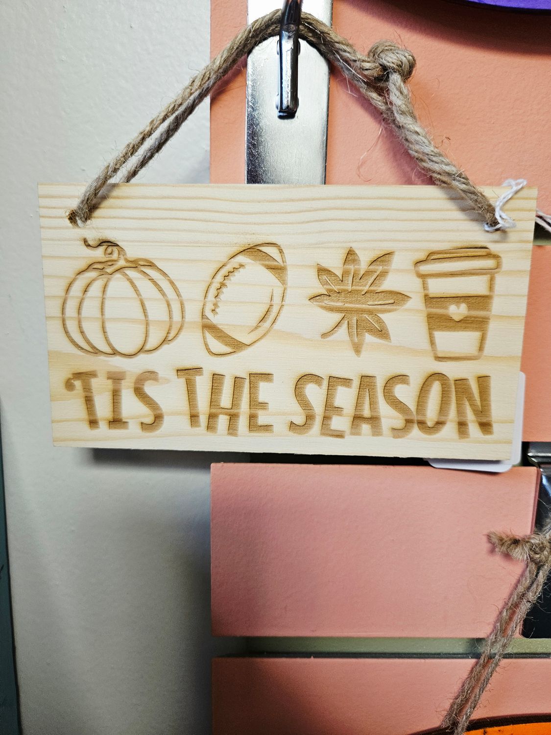 Tis the Season Sign Football
