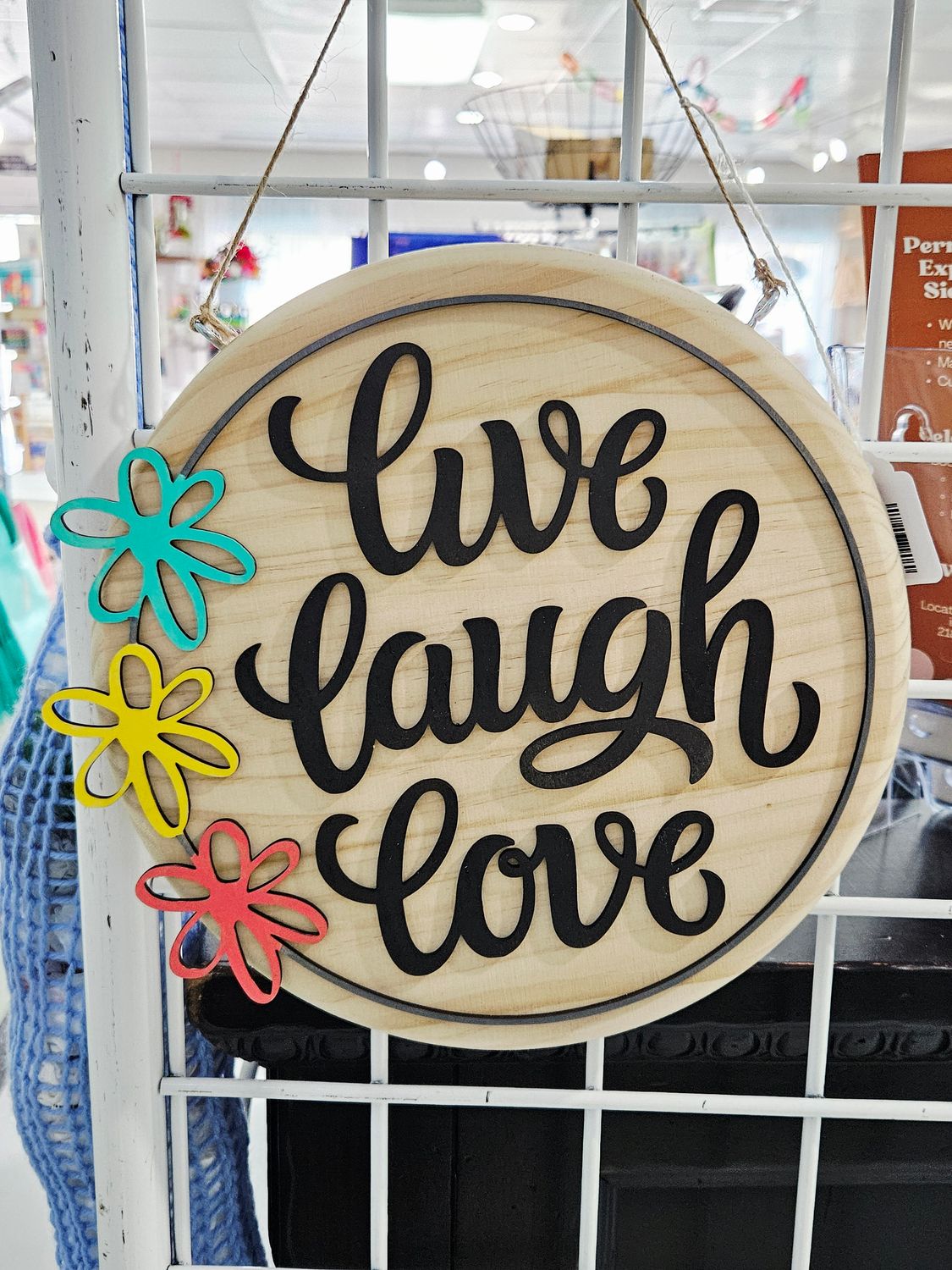 Live Laugh Love Round Sign