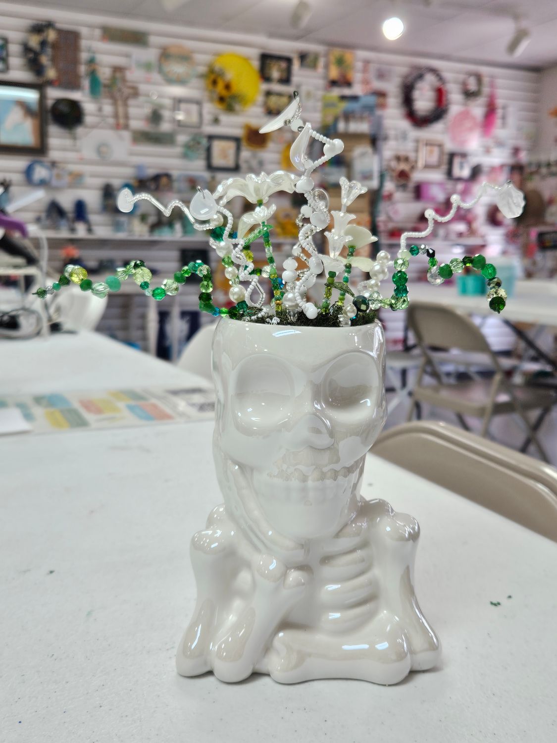 Skeleton Beaded Flower Bouquet