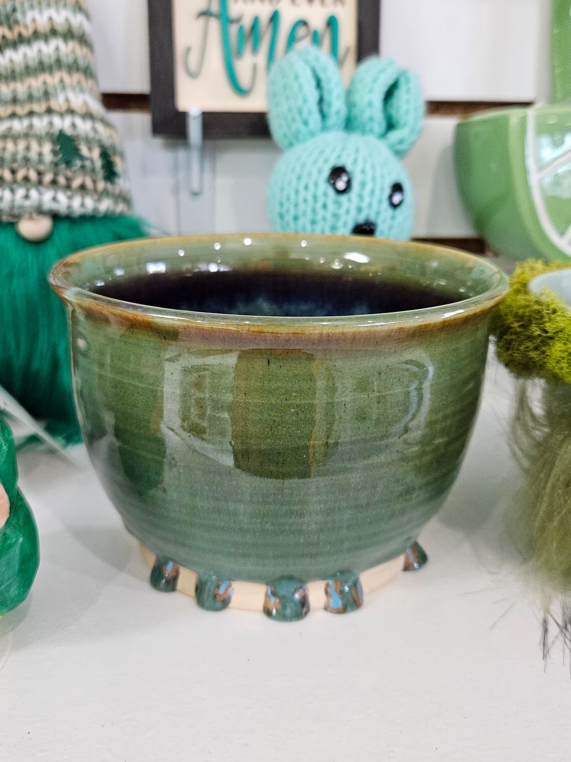 Green/Blue drip Bowl