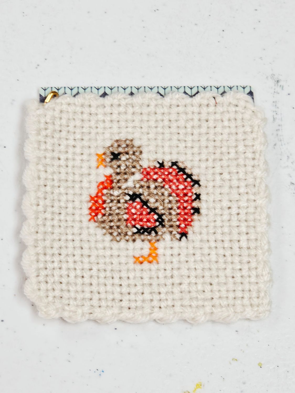Thanksgiving Single Embroidered Coaster/Turkey