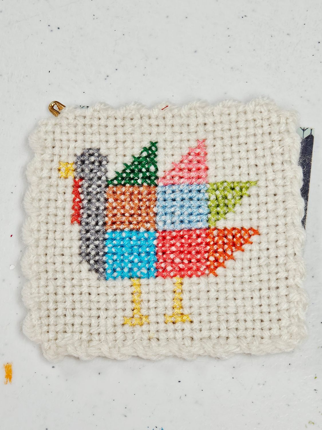 Thanksgiving Single Embroidered Coaster/Quilt