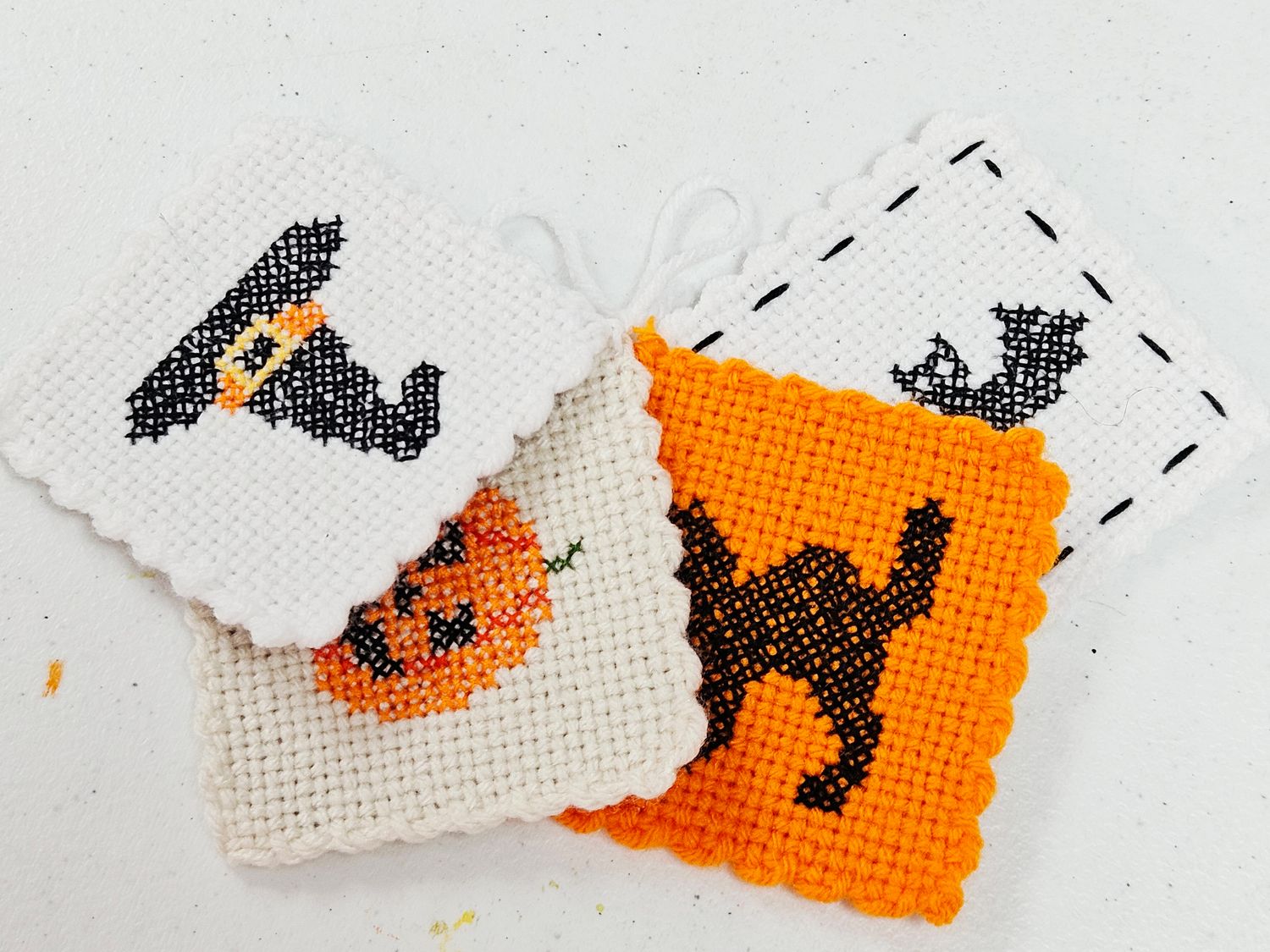 Embroidered Coasters Set/Halloween