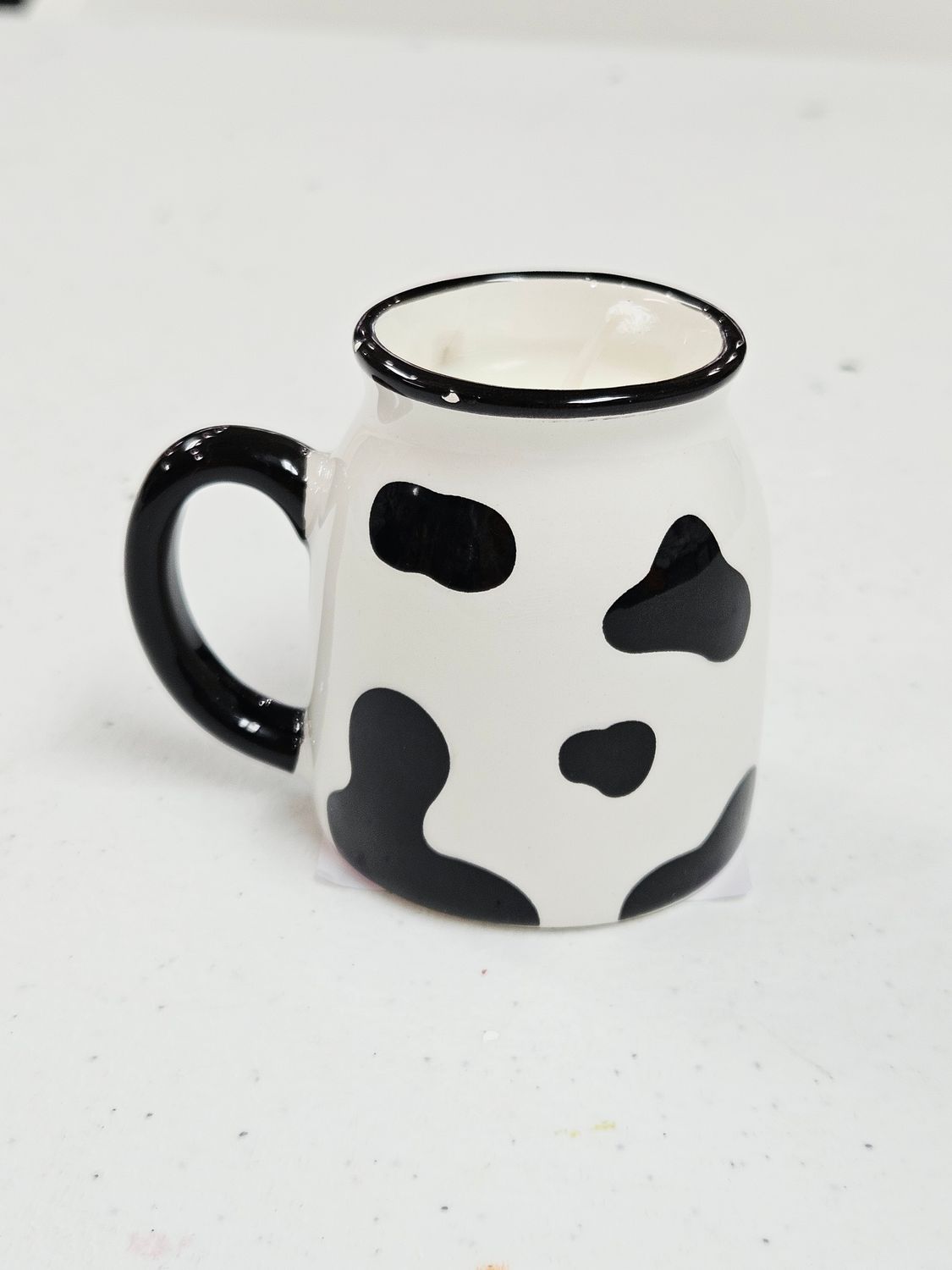 Spotted Milk Jug Peppermit Candle