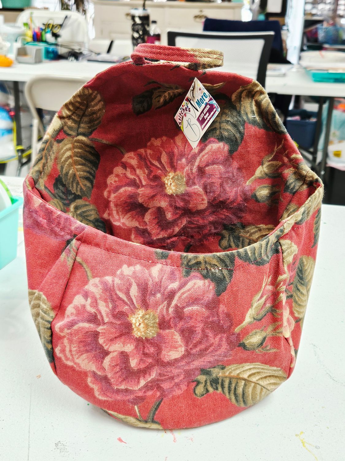 Red Big Floral Lg Catch All