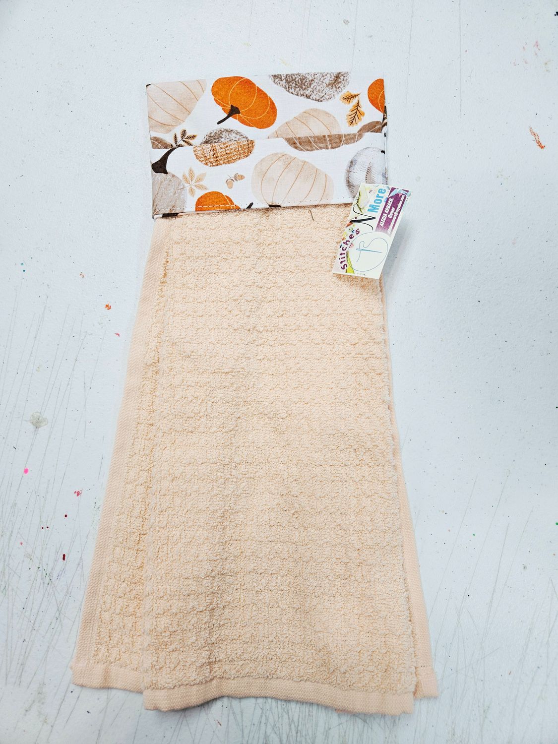 Peach Pumpkin Kitchen Towel