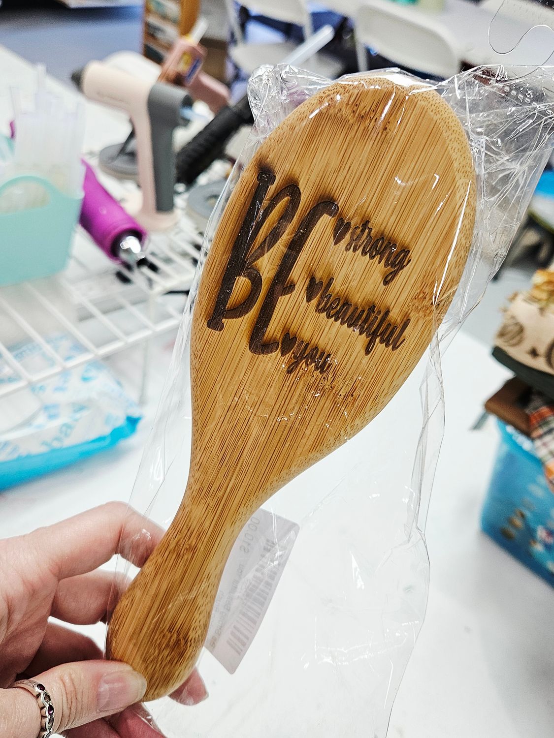 Be Strong Beautiful You Bamboo Brush