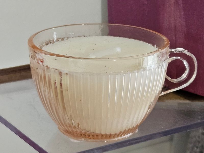 Peach Tea Cup Candle