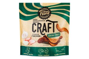 Grzanki żytnio - pszenne faliste o smaku czosnku "Flint Craft Grenki" 90 g