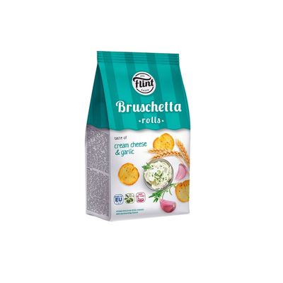 Flint Bruschetta Rolls sucharki pszenne pieczone o smaku serka śmietankowego z czosnkiem 65 g