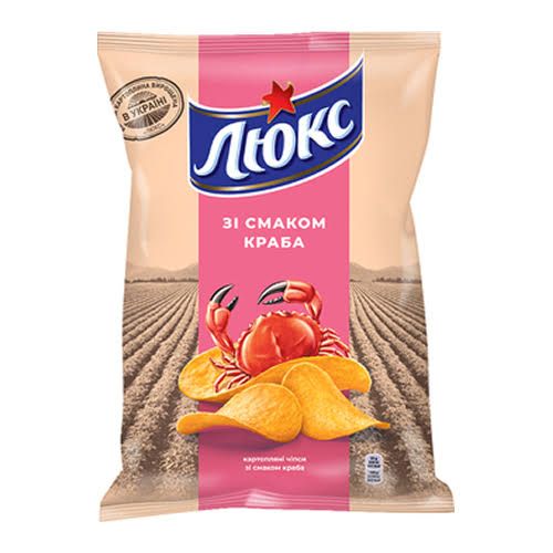 Chipsy ziemniaczane Lyuks o smaku kraba 125 g