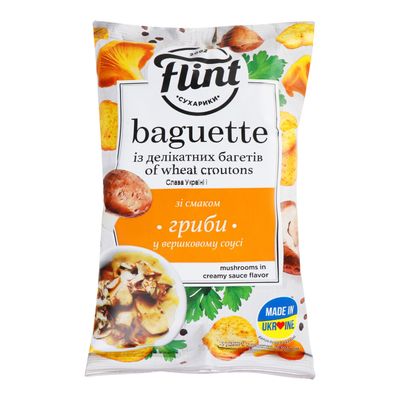 Sucharki pszenne Flint o smaku grzybów w sosie śmietanowym 60 g