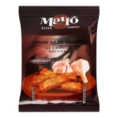 Grzanki żytnio-pszenne o smaku czosnku 65 g