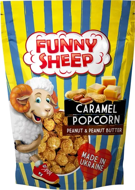 Popcorn w karmelu z orzeszkami ziemnymi I masłem orzechowym 90 g