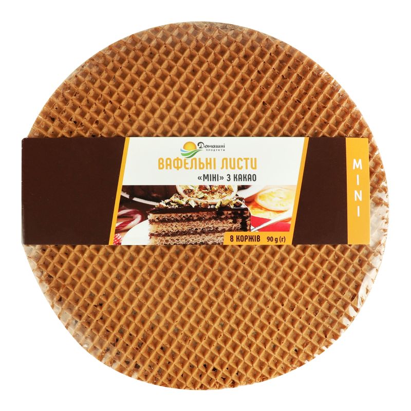 Wafle tortowe z kakao "Domashni produkty" 90g