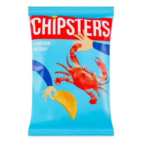 Chipsy ziemniaczane o smaku kraba Chipster's 60g