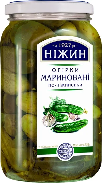 Ogórki marynowane "Po Niżyńsku" 920 g