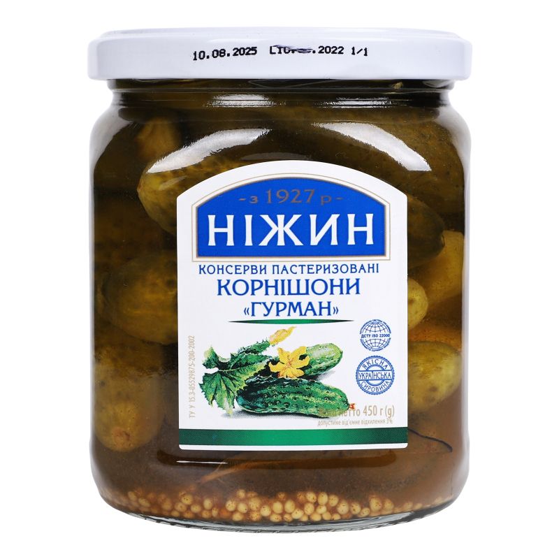 Korniszony marynowane "Gourmet" Niżyn 450g