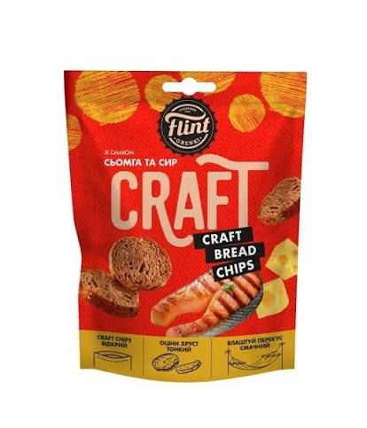 Grzanki żytnio-pszenne o smaku łososia z serem "Flint Craft Grenki" 80g