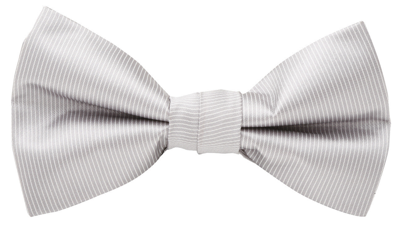 Bow Tie, Pinstripe, Grey