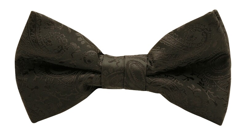 Bow Tie, Paisley, Black