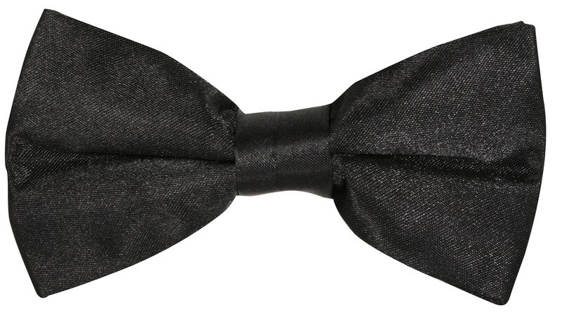 Bow Tie, Plain, Black/White