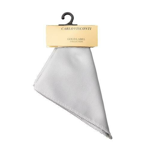 Self Pattern Pocket Square - Platinum