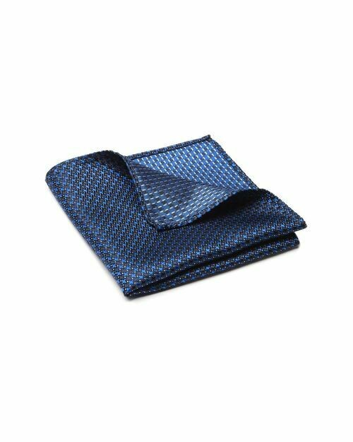 Pocket Square, Cross, Blue