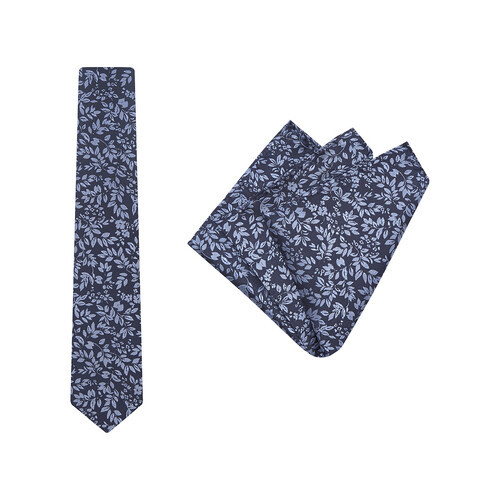 Tie + Pocket Square Set, Verde, Navy